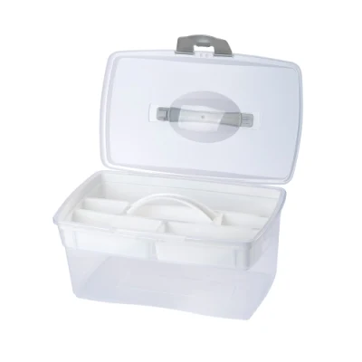 Caja que contiene plástico de alta calidad, caja de costura para manualidades, caja de almacenamiento de PP para botiquín
