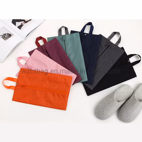 Bolso a prueba de polvo con cremallera del zapato del almacenamiento del nuevo paño impermeable portátil al por mayor de Oxford del viaje